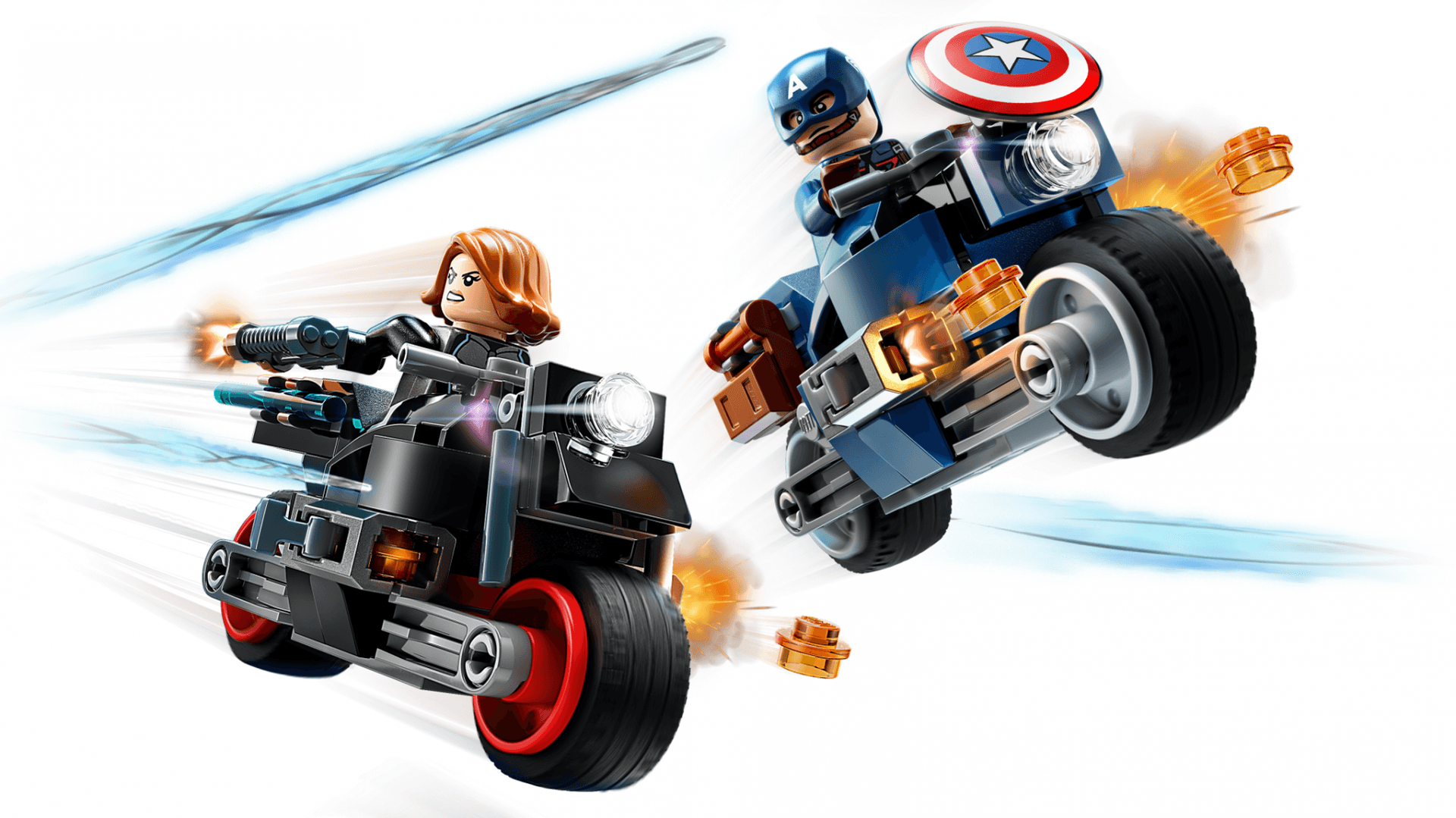 MOTO.BLACK WIDOW&C. AMERICA, 76260 LEGO — miniatură