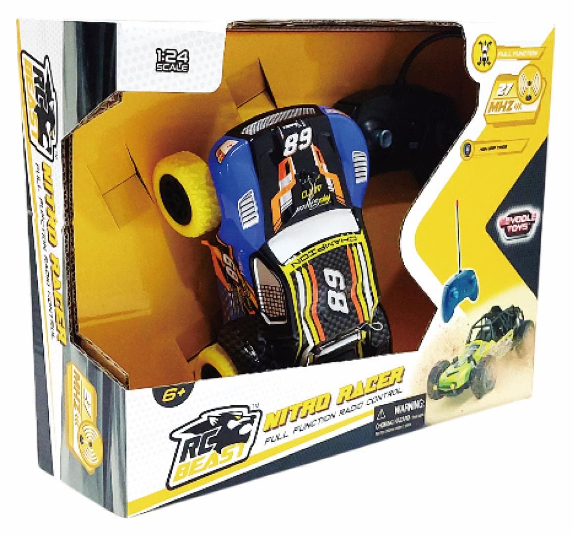 MASINUTA CU TELECOMANDA NITRO RACER, SCARA 1/24, 19CM, ALBASTRU — miniatură