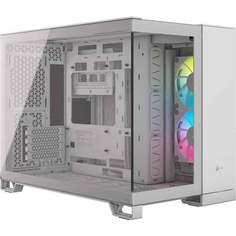 Carcasa CORSAIR 2500X RGB, RGB, Mini Tower, White