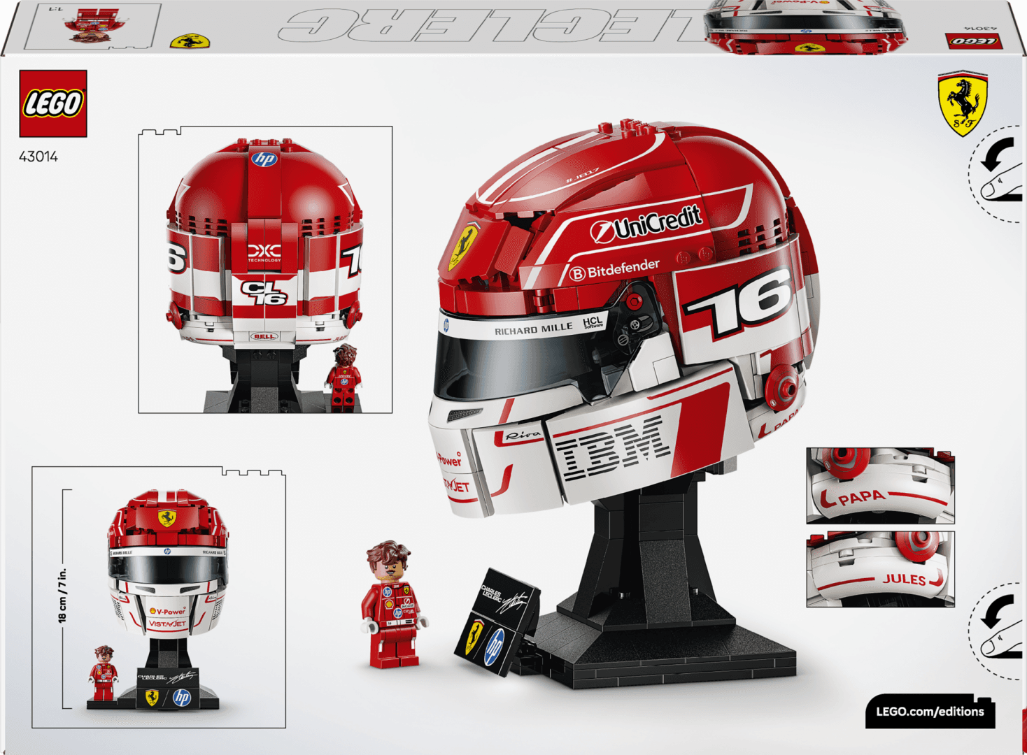 CASCA LUI CHARLES LECLERC SCUDERIA FERRARI HP LEGO43014 — miniatură