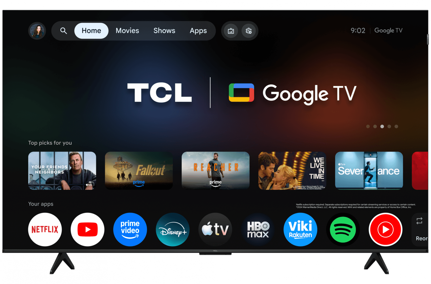 Televizor TCL QLED 65QLED780L, 164 cm, Smart Google TV, 4K (Model 2026) — miniatură