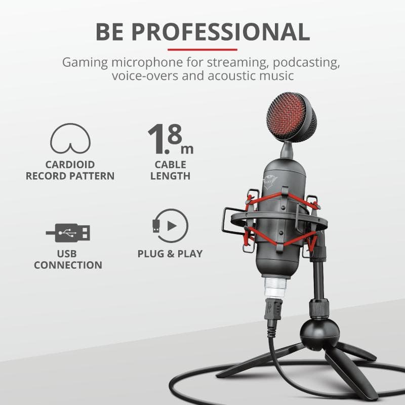 Microfon Trust GXT 244 Buzz, tip Cardioid, USB, Noise Reduction — miniatură