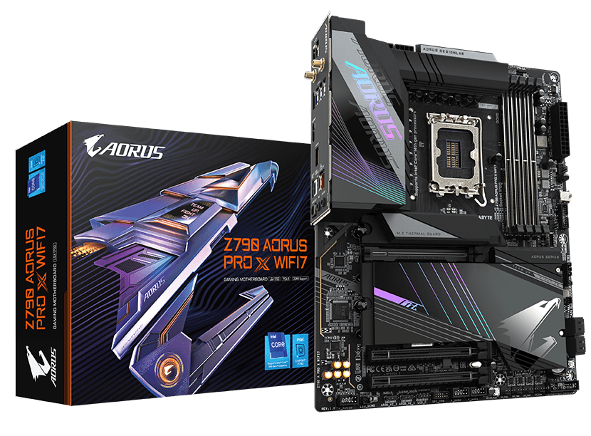Placa de baza Gigabyte Z790 AORUS PRO X WIFI7, Socket 1700, DDR5, ATX