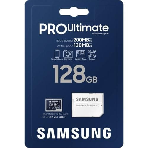 Card de Memorie MicroSDXC Secure Digital Card Samsung Pro Ultimate, 128GB — miniatură