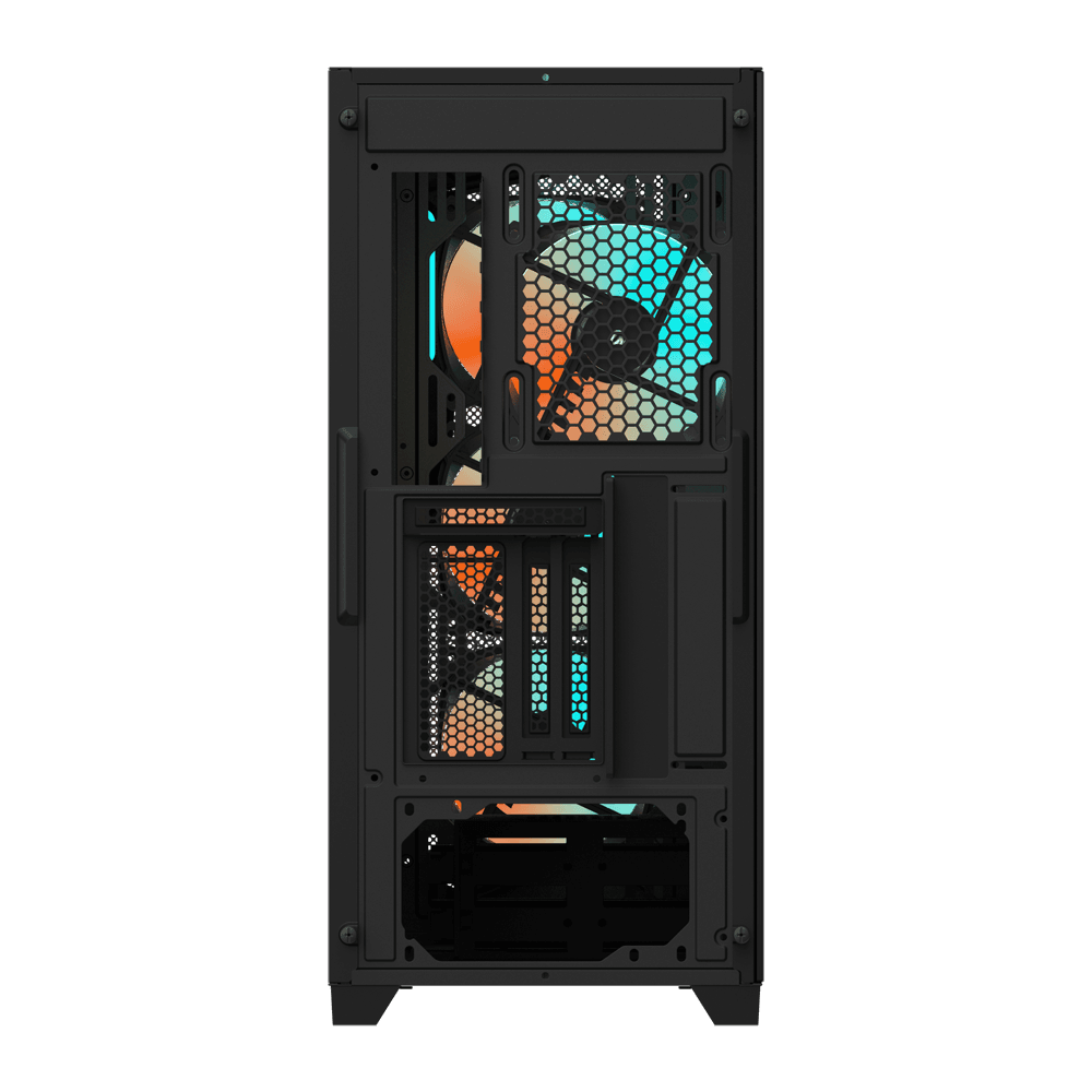 Carcasa GIGABYTE C301 GLASS, RGB, Mid Tower, Black — miniatură