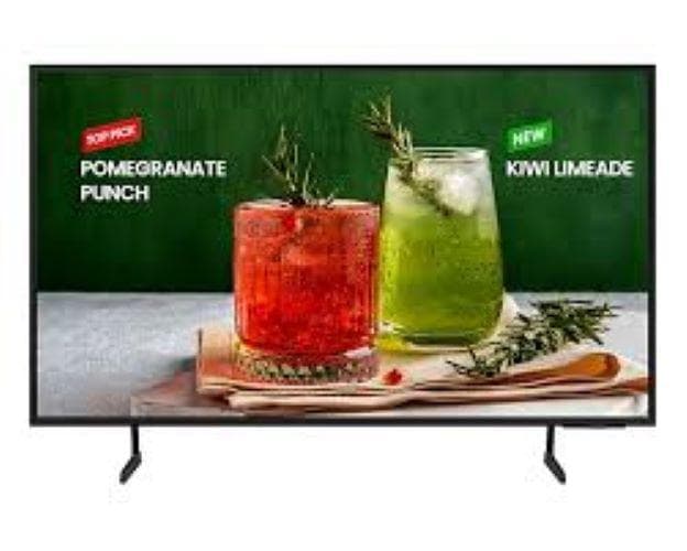 TV signage Samsung BE43D-H, 43", 250nit, 16/7, UHD, Tizen 7.0, CMS compatible (not free).. Necesita suport de perete sau stand mobil
