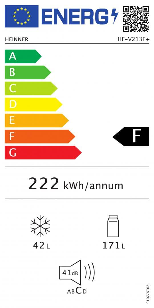 FRIGIDER CU DOUA USI HEINNER HF-V213F+ — miniatură