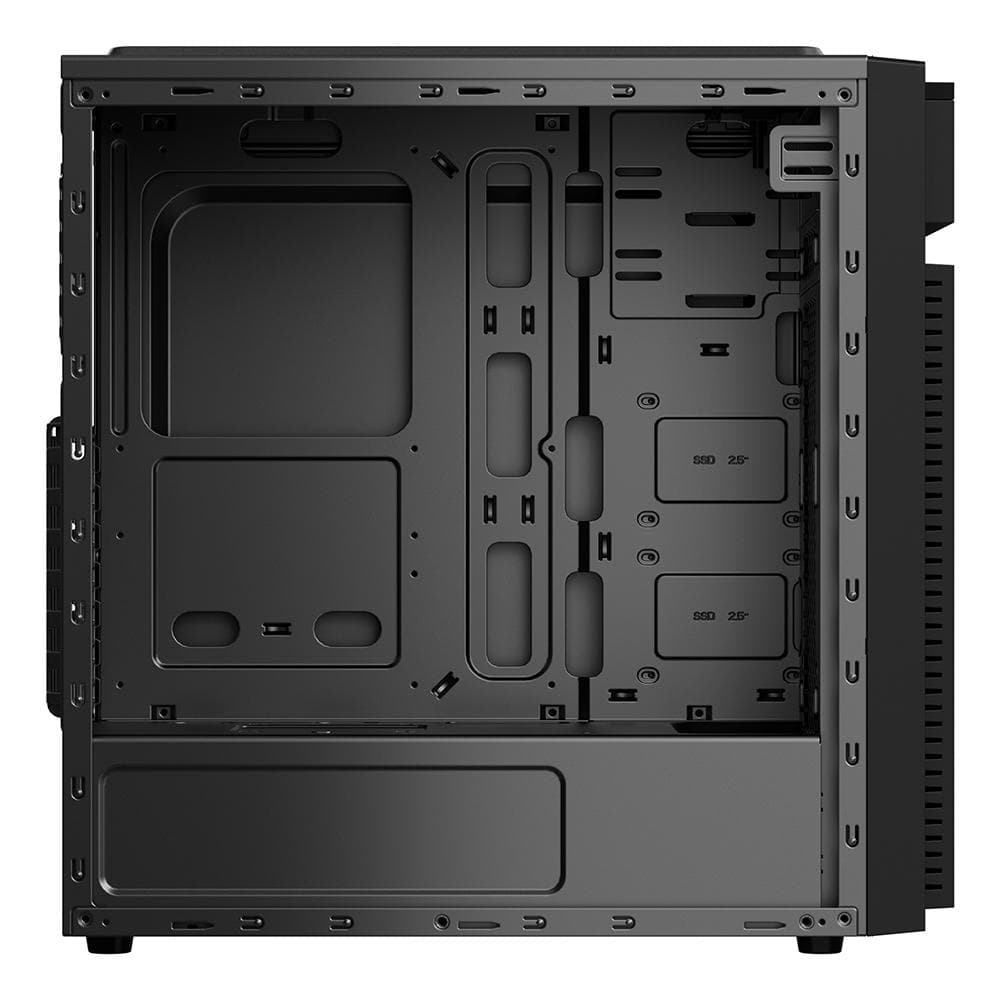 Carcasa SPACER SPCS-GC-TOP-GLASS, Mid Tower, Black — miniatură