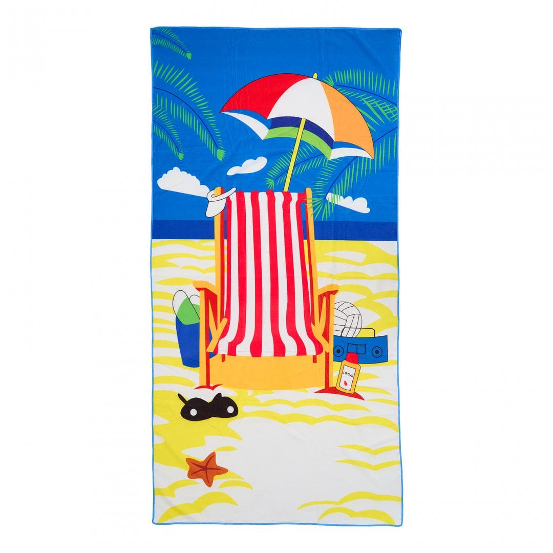 Prosop de plaja 90x180 cm, diverse decoruri Material : 100% poliester microfibra, densitate 220gsm . — miniatură