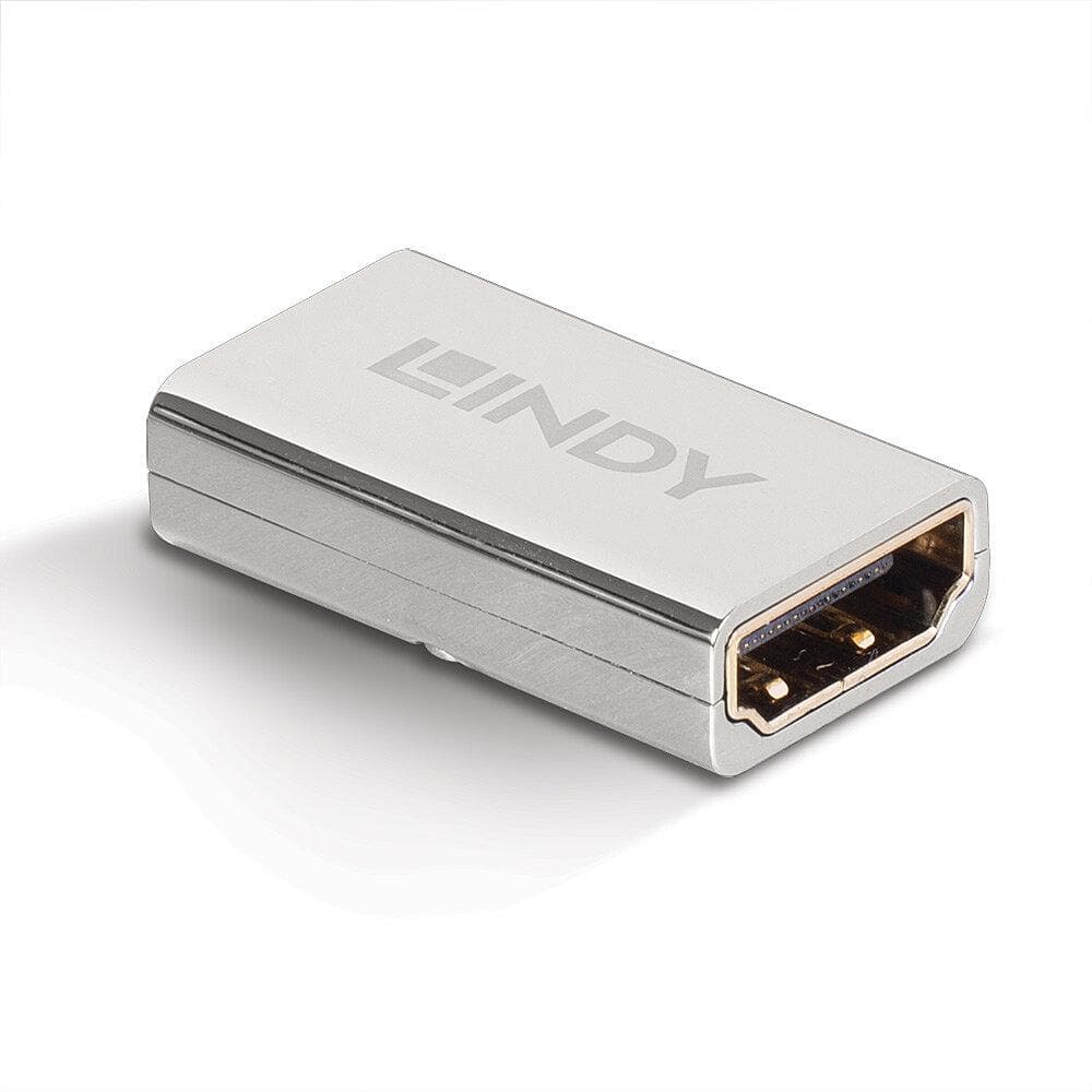 Adaptor Lindy HDMI 2.1, conector A HDMI Female, conector B HDMI Female, latime de banda suportata 48Gbps, rezolutie maxima 8K UHD 7680x4320@60Hz 4:4:4 10-bit, gri — miniatură