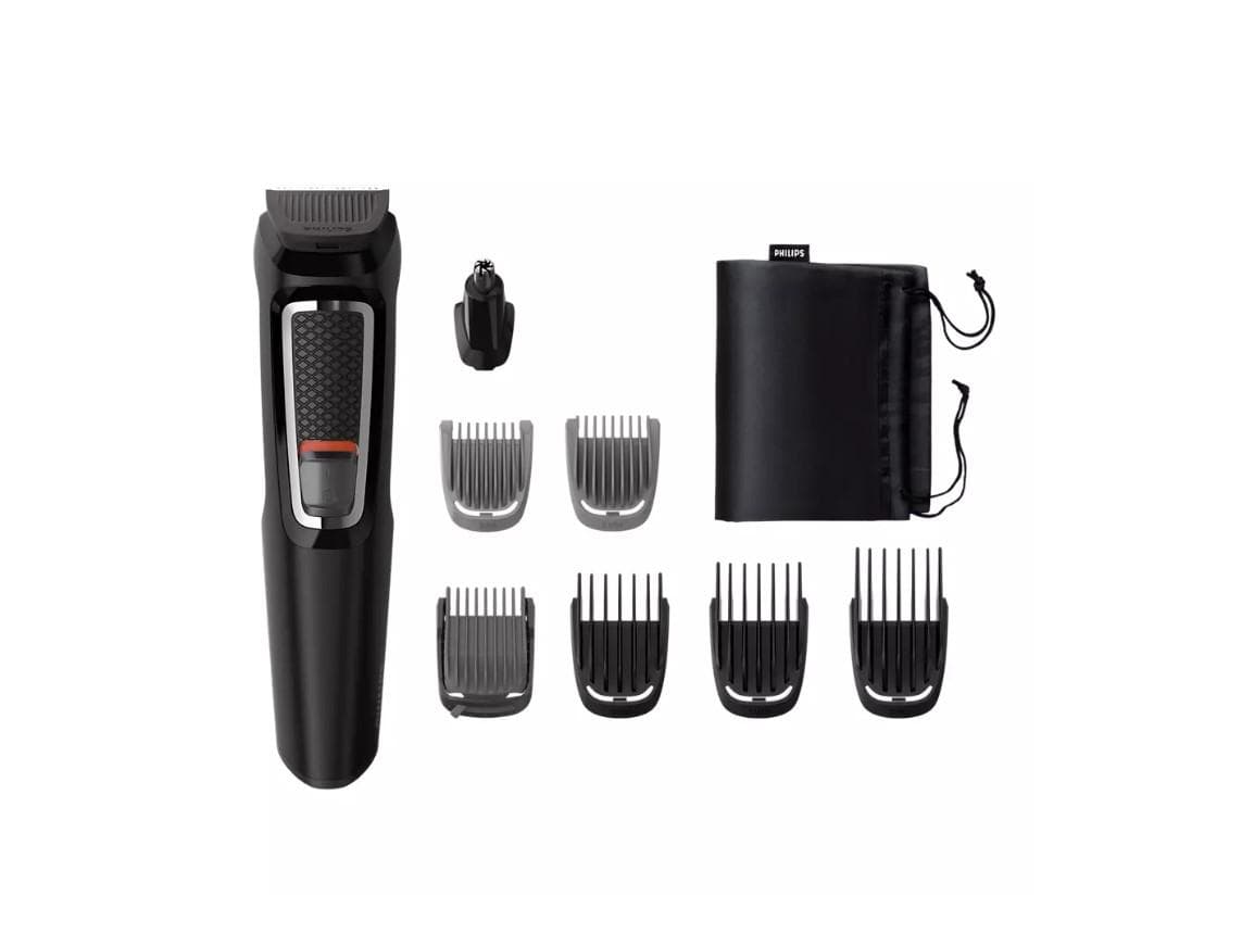 Aparat de tuns multifunctional PHILIPS 8 in 1 Multigroom Seria 3000 MG3730/15, Acumulator, 60 min autonomie, Negru, L x A x I (mm) 68x223x142