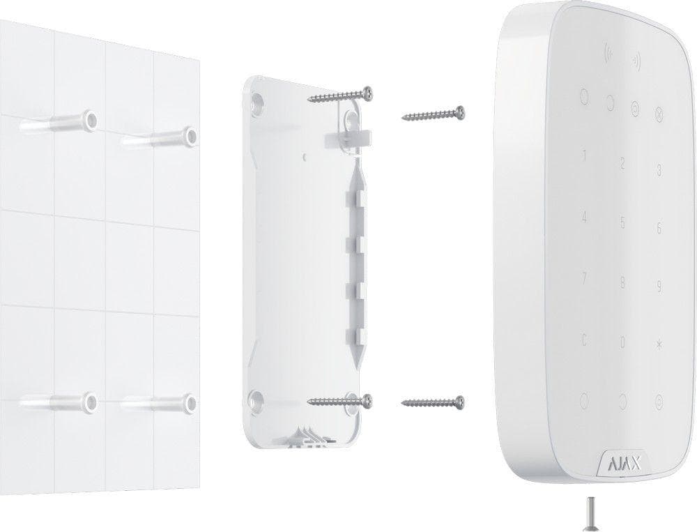 Tastatura wireless, alb - AJAX; Armarea / dezarmarea sistemului, setare facila prin aplicatia Android / iOS; Indicatii armare / dezarmare, protectie cod gresit, Duress code, coduri utilizator; Numar taste: 15 senzoriale; Frecventa operare: 868.0 - 868.6 MHz; Putere RF: autoajustabila max. 20 mW — miniatură