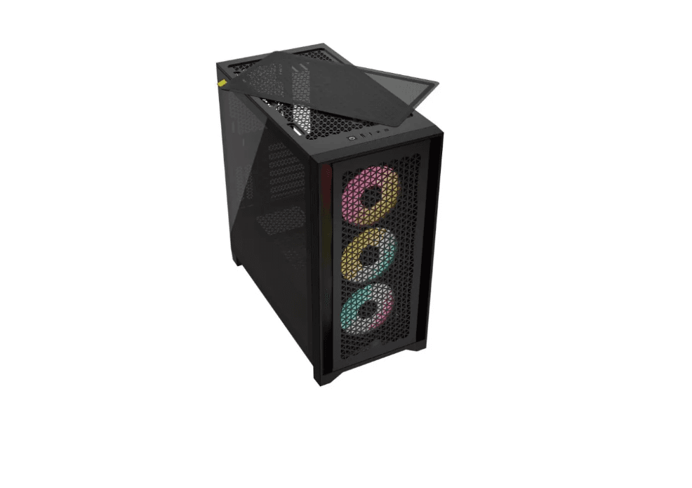 Carcasa Corsair iCUE 4000D RGB, RGB, Mid Tower, Black — miniatură
