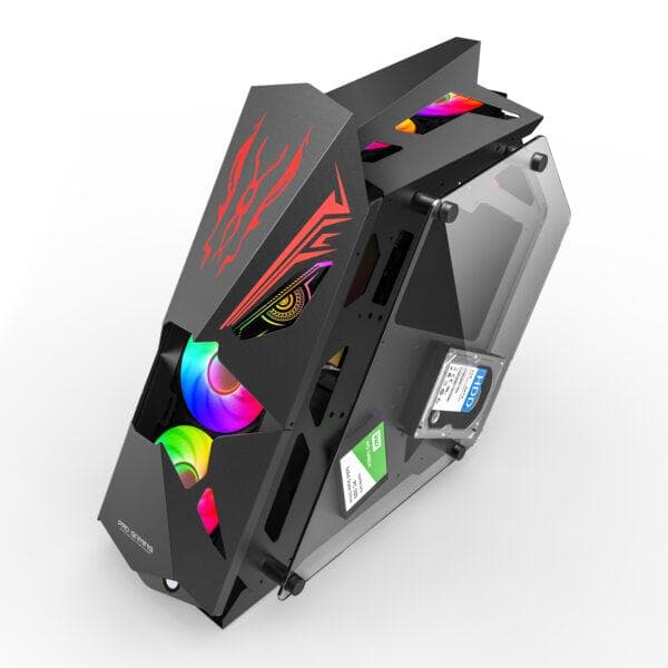 Carcasa PRO GAMING HERCULE BLACK, RGB, Mid Tower, Black — miniatură
