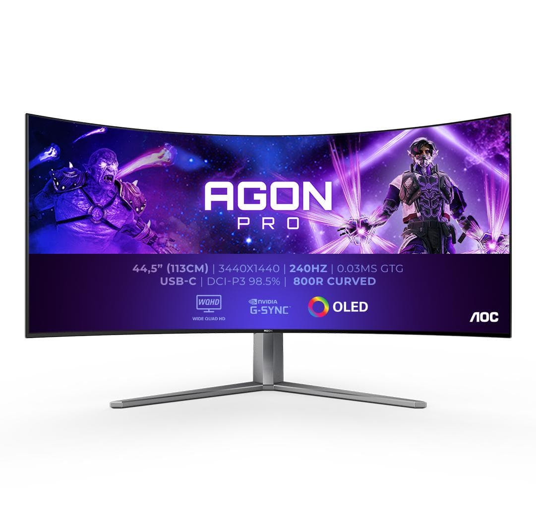 Monitor Gaming AOC AG456UCZD, 44.5", 3440 x 1440 pixeli, Black, Grey