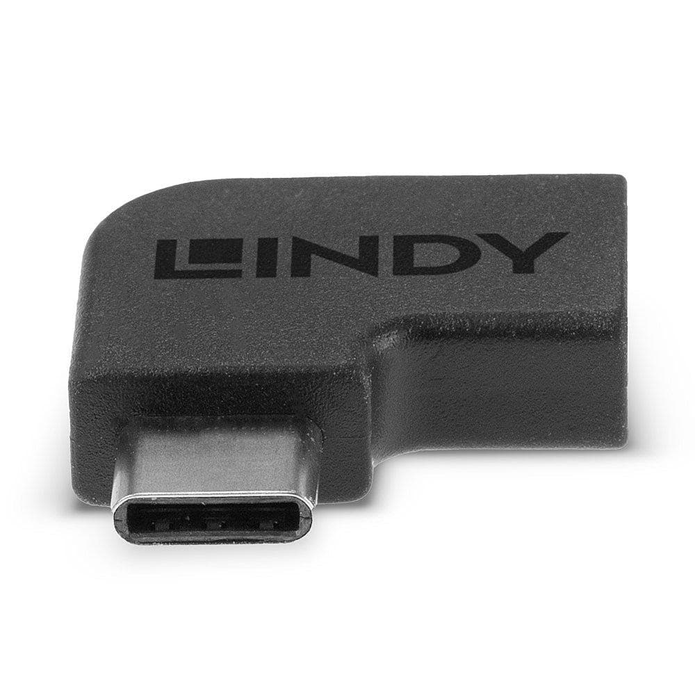 Adaptor Lindy USB-C 3.2 la USB C 90°, material PVC, temperaturi de operare -10°C - 80°C (14°F - 176°F), negru — miniatură