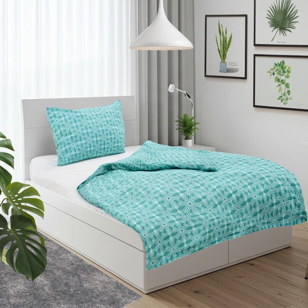 Set de pat single bumbac, 92 gsm, River — miniatură