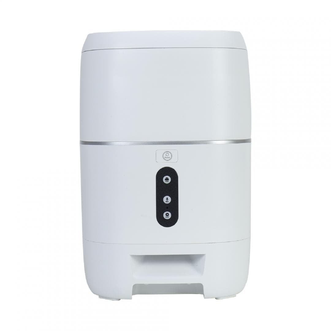 Hranitoare inteligenta de mancare PNI MyPet PT033PF pentru animale de casa, WiFi, 3 litri, programabil din aplicatia dedicata Tuya Smart, integrare in scenarii si automatizari smart cu alte produse compatibile Tuya, Dimensiuni: 205 x 205 x 430 mm, Greutate: 2.200 g, Volum: 3l, Alimentare: DC 5V 1A — miniatură