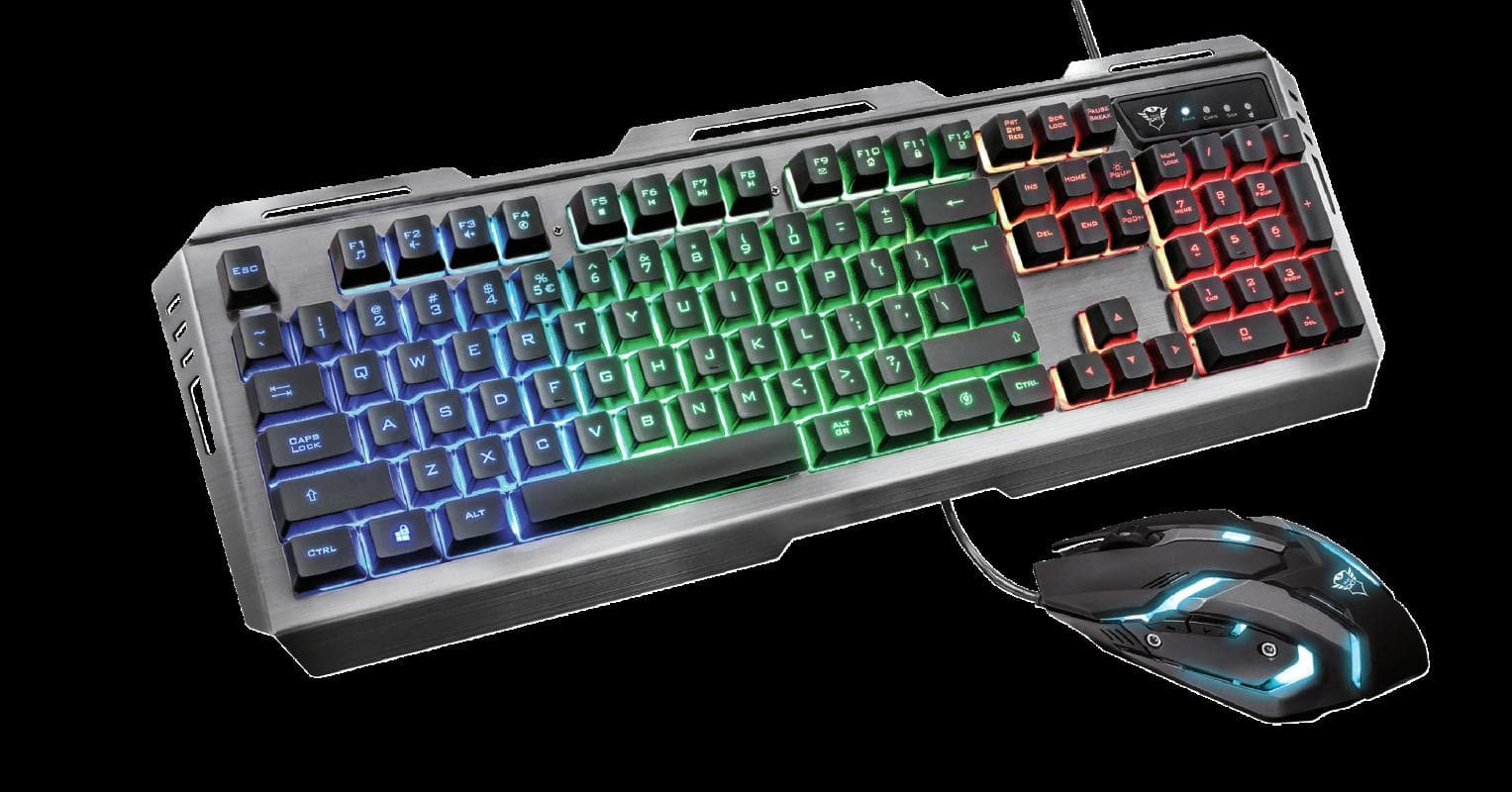 Kit Wired tastatura si mouse Trust GXT 845 Tural, taste numerice, Negru — miniatură