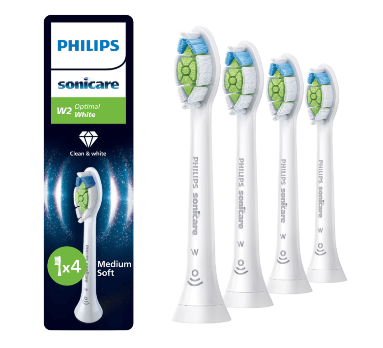 Rezerve PHILIPS Sonicare Optimal White HX6064/87, Pachet de 4 capete de periere, Standard, Click-on, Sincronizarea modurilor BrushSync, Alb, L x A x I (mm) 60x25.7x230.5