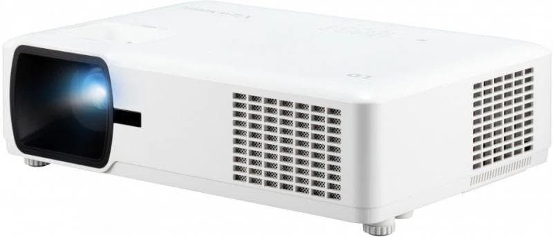 Videoproiector ViewSonic LS610HDH, FHD 1920* 1080, LED 60.000 ore, 5.000 lumeni, 3.000.000:1, zoom optoc 1.2x, dimensiune imagine 300", distanta proiectare 0.87-10.38 m, 27-32 dB, 2* HDMI, audio in/ out, USB Tip A (Alimentare): 1 (5V/1.5A), RS232, RJ45, difuzor 10W, 5kg, telecomanda cu laser — miniatură