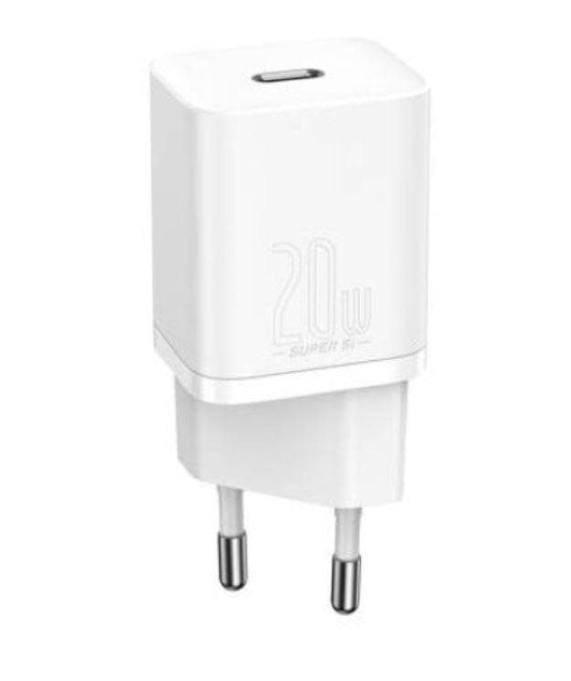 Incarcator Retea Baseus Super Si, 20 W, 1 port, Alb — miniatură