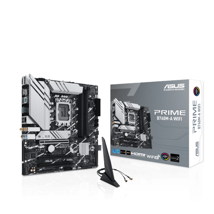 Placa de baza ASUS PRIME B760M-A WIFI, Socket 1700, DDR5, ATX