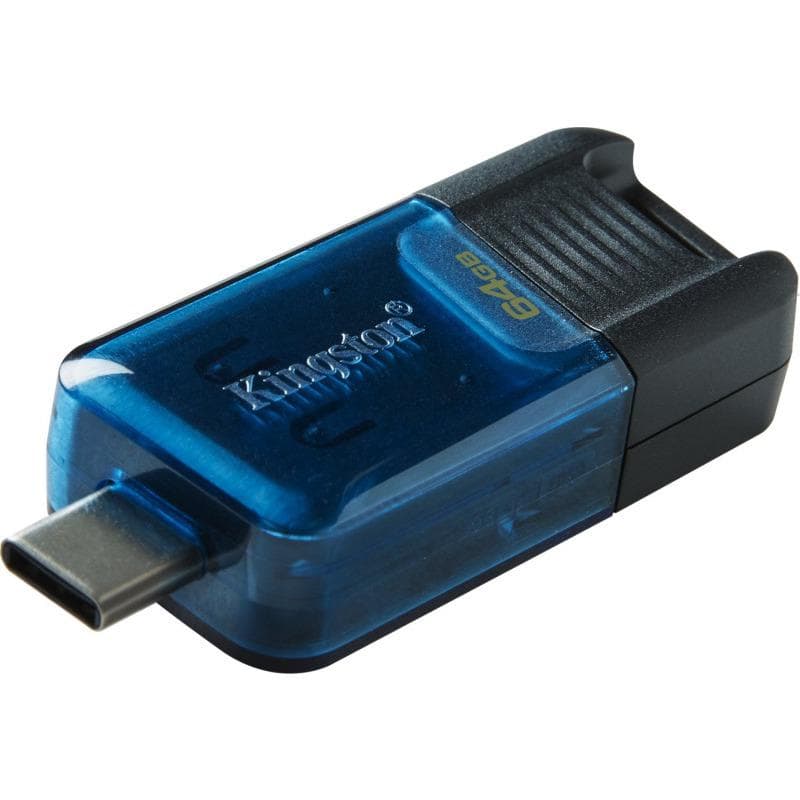 Memorie USB Kingston DataTraveler 80 M 64 GB, USB Type-C, Negru — miniatură