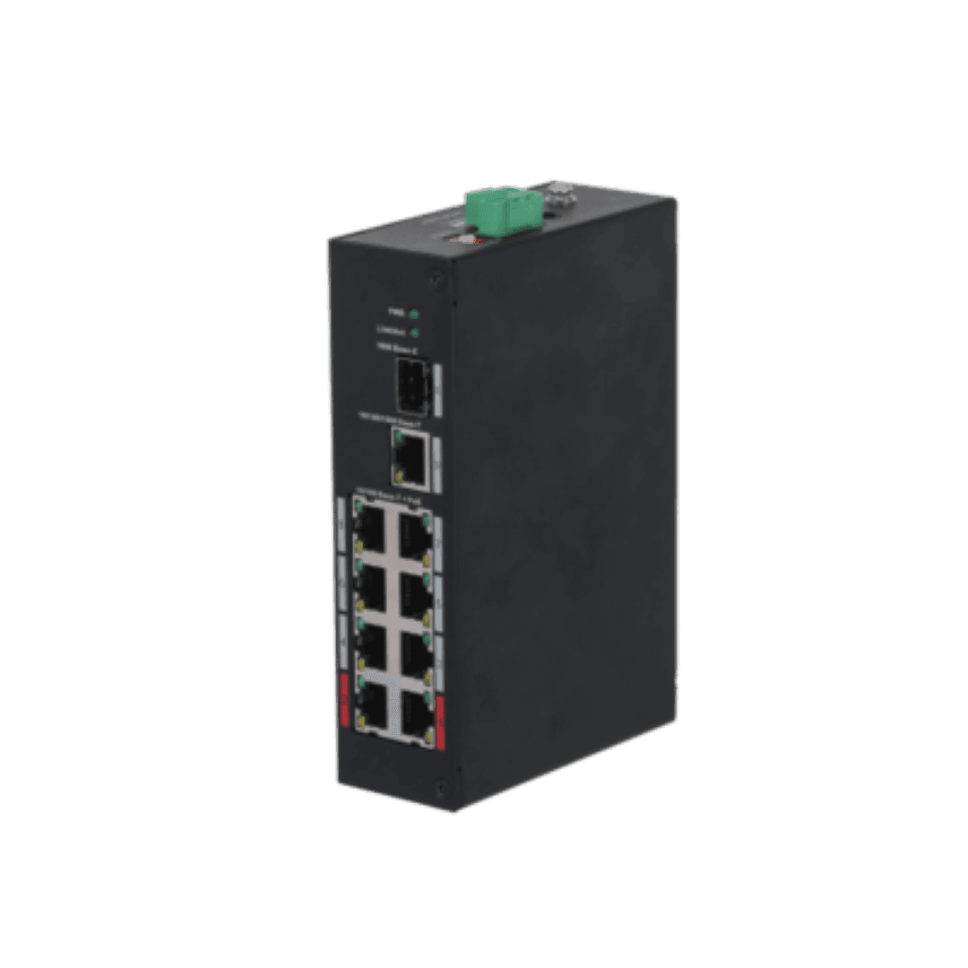 Dahua Switch 8 porturi, POE, PFS3110-8ET-96-V2, Standarde retea: IEEE802.3/IEEE802.3u/IEEE802.3X/IEEE 802.3ab/IEEE802.3z, Capacitate de comutare: 7.6 Gbps, Rata de transfer: 4.17 Mpps, Porturi POE: 1,2,4,5 (V+) / 3,6,7,8 (V-), distanta POE: 250m, Interfata: 8x RJ45, 10/100 Mbps (PoE), 1x RJ45