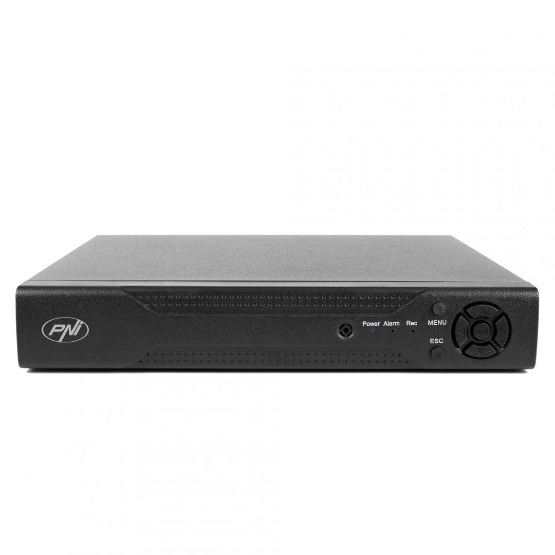 NVR PNI House IP716, 16 canale IP 4K, H.265, ONVIF PNI-IP716, Vizualizare pe mobil și PC: Android, iOS, Windows, 16 canale IP x 4K, RJ45 - 10/100 Mbps, Iesire audio: 1 x 3.5mm, Iesire video: VGA, HDMI, 2 x USB 2.0, Dimensiuni: 255 x 210 x 45 mm — miniatură