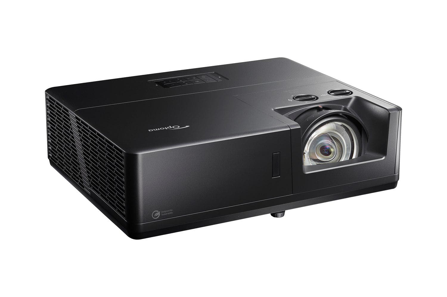 Videoproiector Optoma ZU507TST, short throw professional, DLP laser 30.000 ore, WUXGA (1920x1200), 5.000 lumeni, 300.000:1, 4:3,16:9,16:10, dimensiune maxima imagine 300", distanta proiectie 0.38m - 3.75m, 2 x HDMI 2.0, 1 x VGA, 1 x Composite video, 2 x Audio 3.5mm, 1 x USB-A power 1.5A, 1 x Audio — miniatură