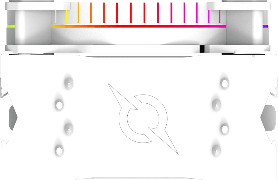 Cooler Procesor AQIRYS URANUS LS ARGB ALB, Aer, 12 cm, aRGB — miniatură