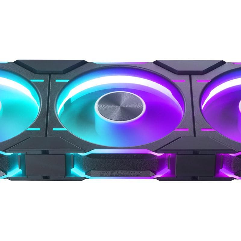 Ventilator Carcasa PHANTEKS D30-120 D-RGB Fan, 12 cm, 2250 RPM, 3 ventilatoare, RGB — miniatură
