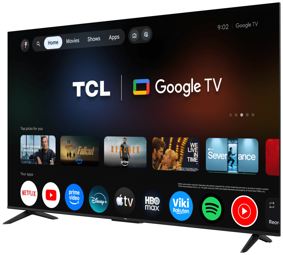 Televizor TCL LED 65P6L, 165 cm, Smart, Google TV, 4K — miniatură