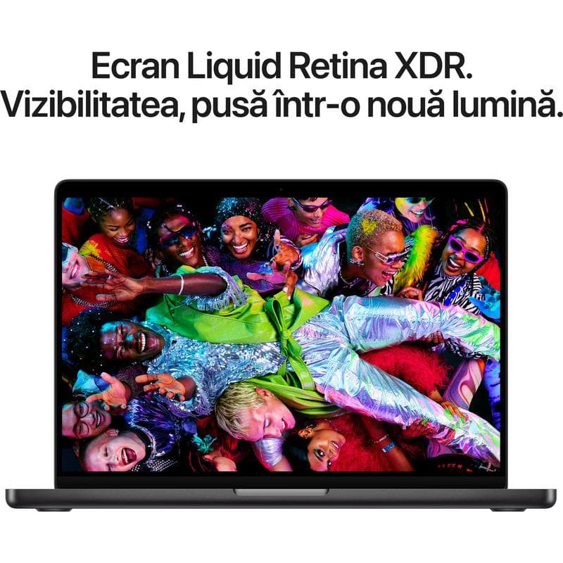 MacBook Pro 14.2"/Apple M5 (CPU 10-core, GPU 10-core, Neural Engine 16-core)/24GB/512GB - Space Black - INT KB - (No Adapter) - 2025 (Cto from MDE04RO/A) — miniatură