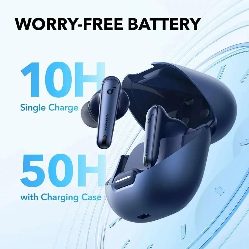 Casti In-ear Soundcore Liberty 4 NC, Wireless, noise-canceling, Albastru