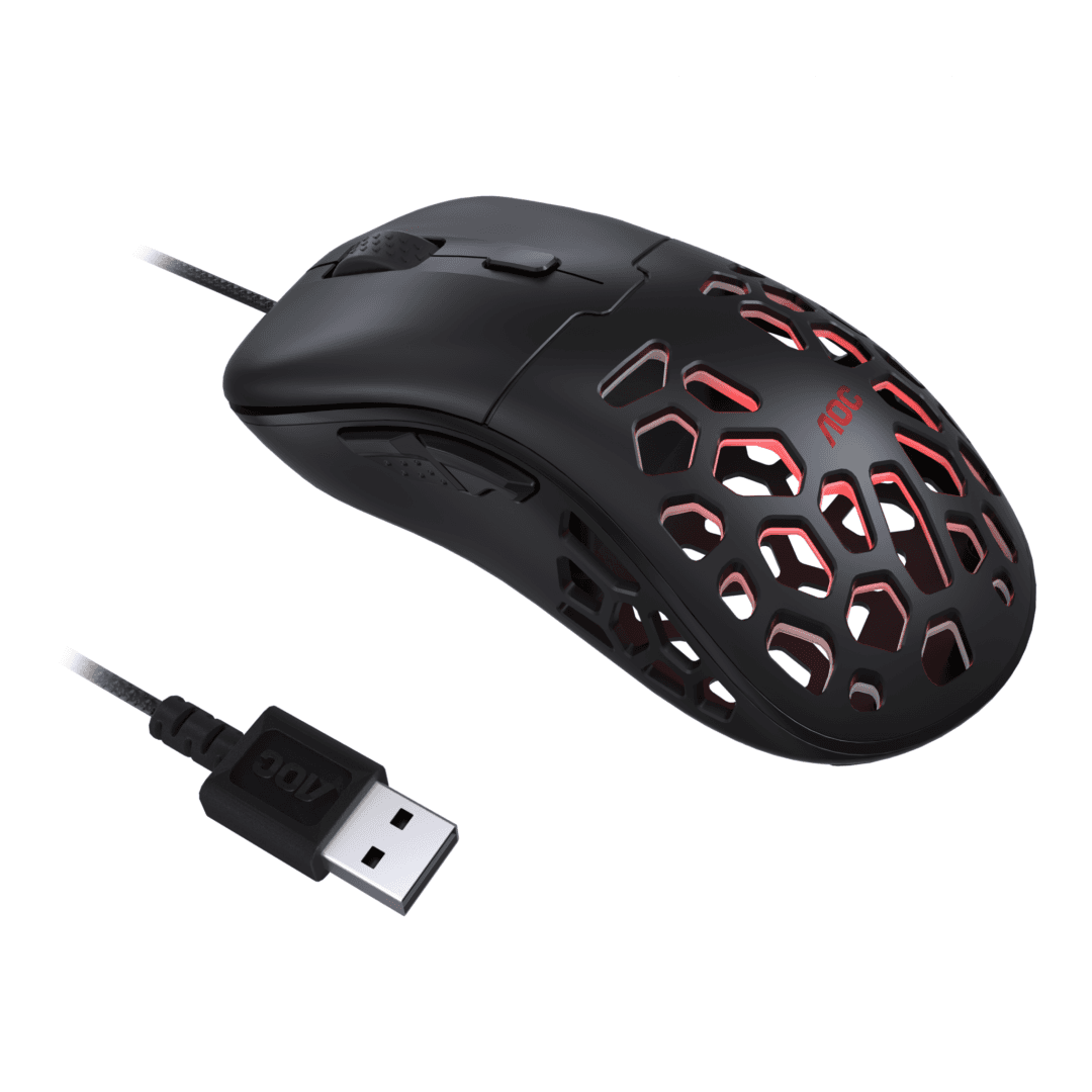Mouse Gaming AOC GM510B, 16000 dpi, negru — miniatură