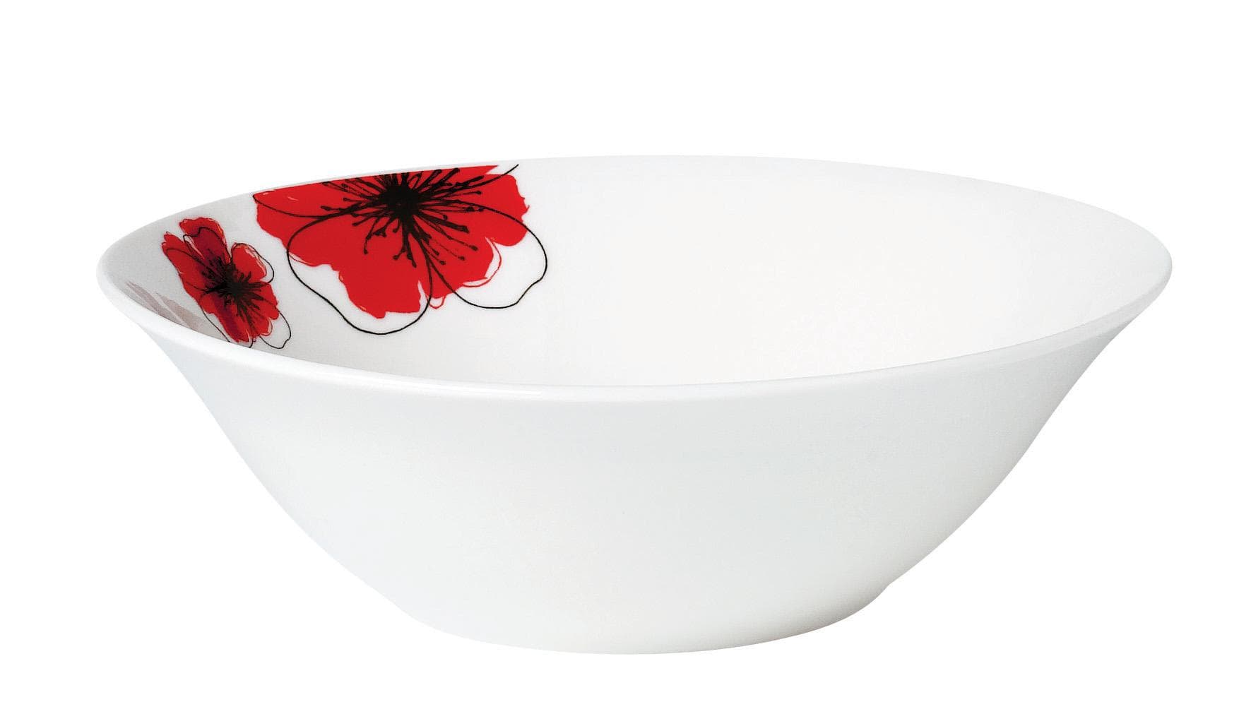BOL PORTELAN 20 CM, RED FLOWERS 950 ML,VANORA HOME — miniatură