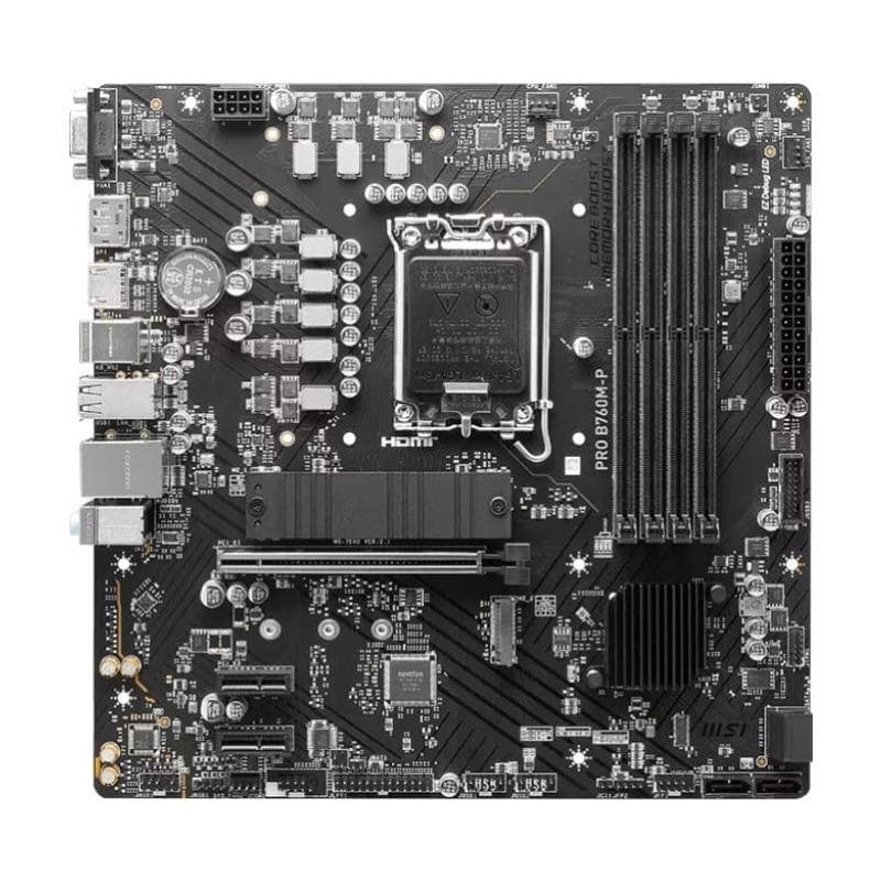 Placa de baza MSI PRO B760M-P, LGA 1700, DDR5, Micro-ATX — miniatură
