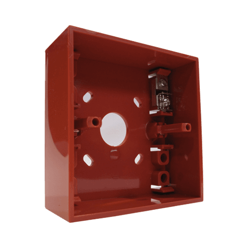 Honeywell Baza pentru montaj aparent buton Morley-IAS, culoare rosie; Dimensiuni: 87x93x32mm; Greutate: 0.080g