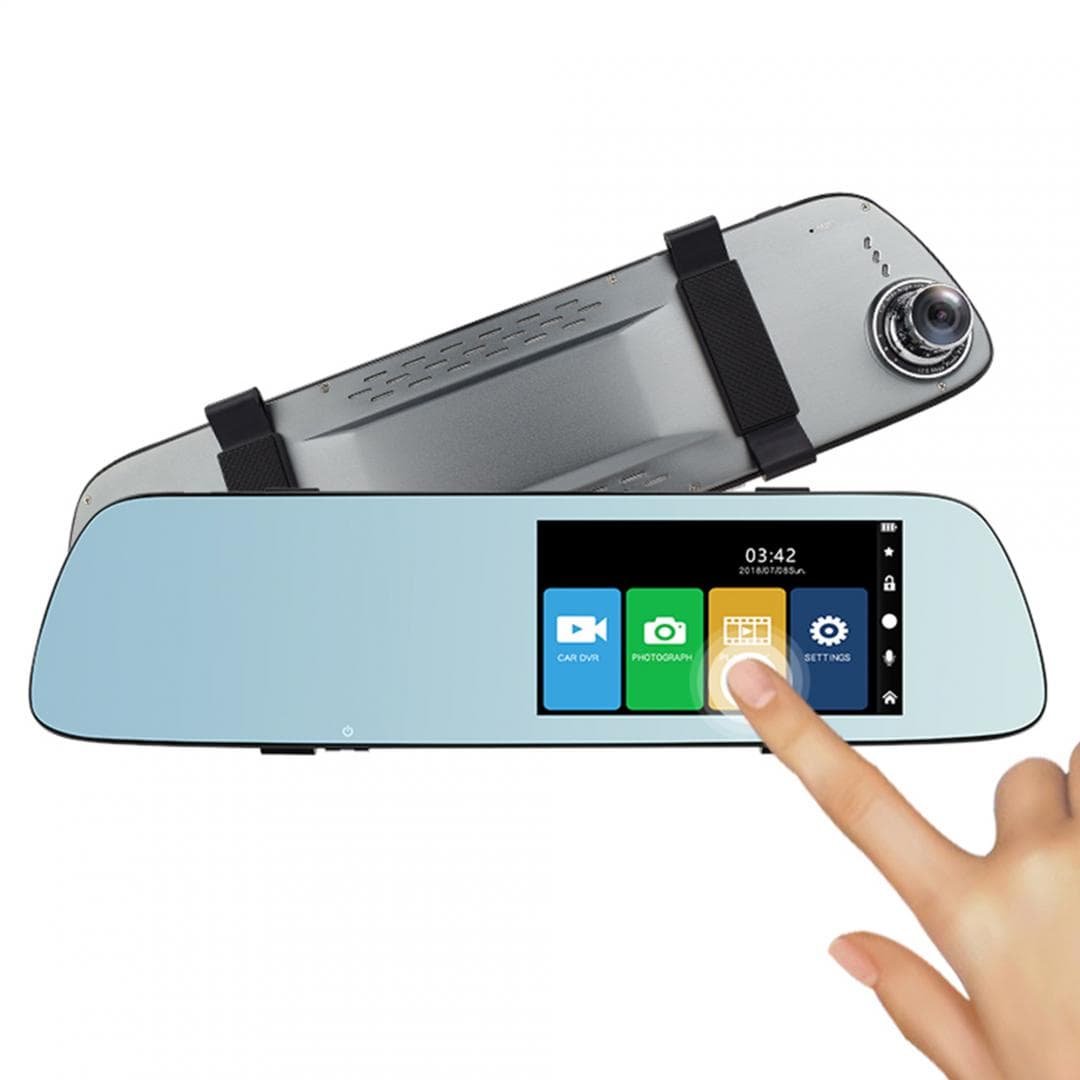 Camera auto DVR PNI Voyager S2000 Full HD incorporata in oglinda retrovizoare 1080P 170 grade, 5 inch, touchscreen IPS, aplicat pe oglinda retrovizoare si camera de mers inapoi 120 grade VGA, mod noapte, mod parcare, slot card, Full HD 12mp, Ecran LCD 5", Mod de functionare: Video/Foto/Playback — miniatură