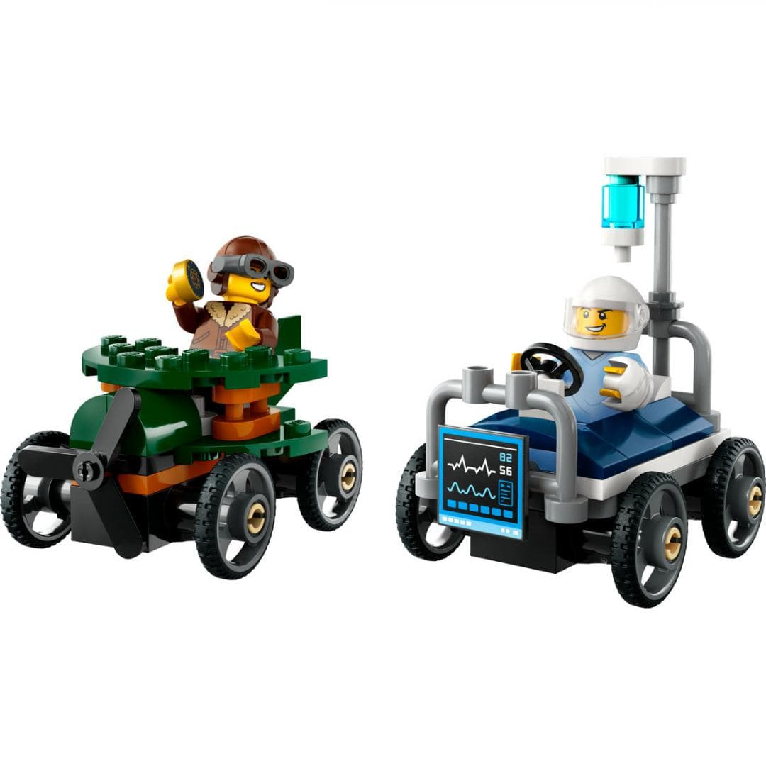 PACHET DE CURSE AVION VS. PAT DE SPITAL, LEGO 60459 — miniatură