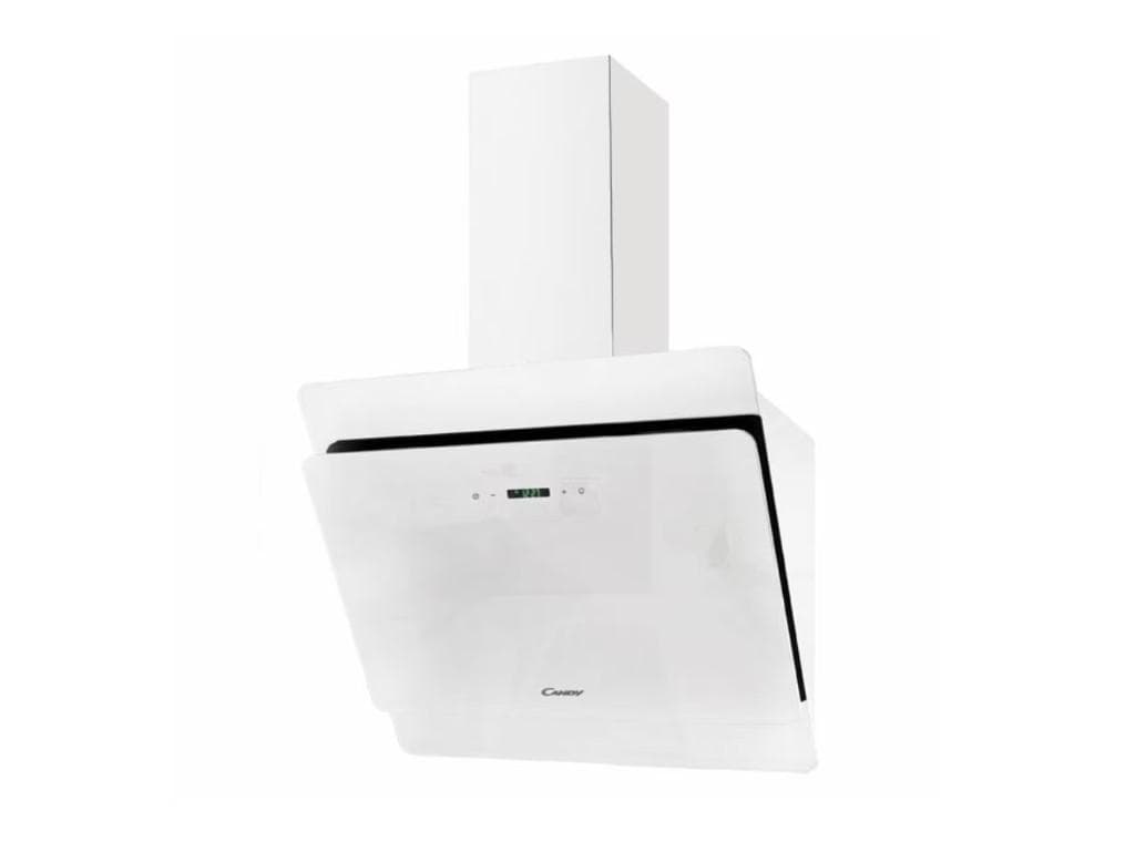 Hota decorativa Candy CVMA60B, 1 motor, control digital, filtru grasime multistrat, iluminare LED, putere < 1000W, dimensiuni 90* 60* 41.8 cm, culoare alb