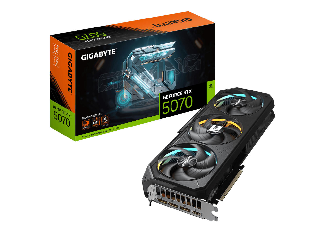 Placa video Gigabyte GeForce RTX 5070 GAMING, 12GB GDDR7, PCI Express 5.0, 192-bit — miniatură