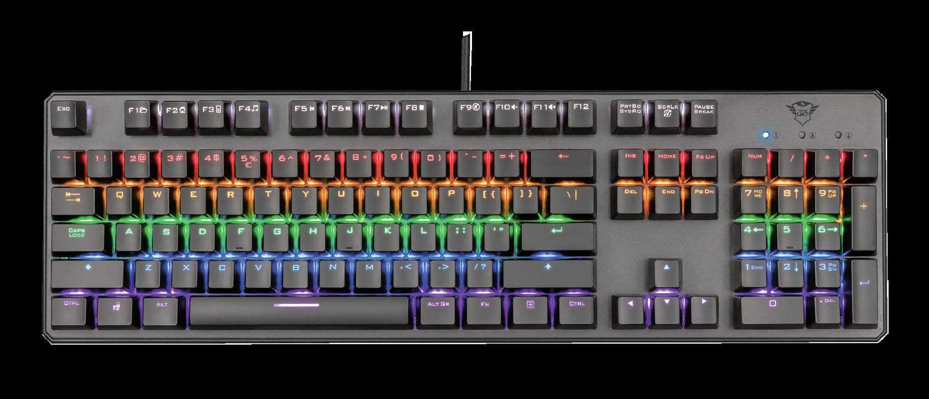 Tastatura Mecanica Gaming Trust GXT 865 Asta, RGB, USB, negru