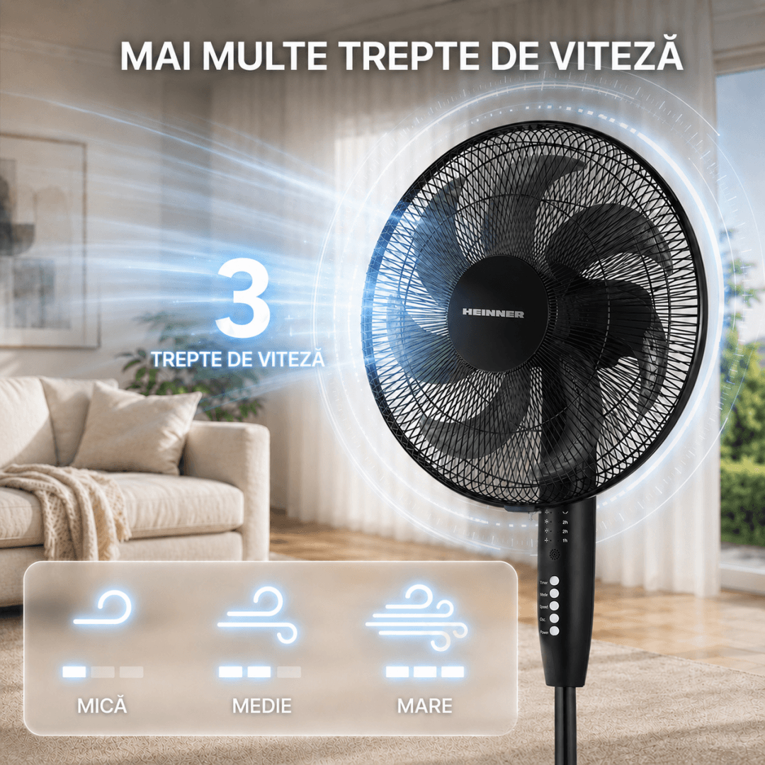 VENTILATOR CU PICIOR HEINNER HSF-M750DBK — miniatură
