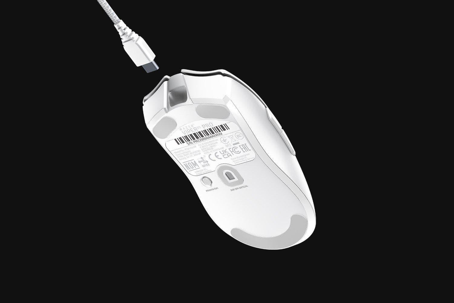 Mouse Gaming Wireless Razer Viper V2 Pro, 30000 dpi, Alb — miniatură