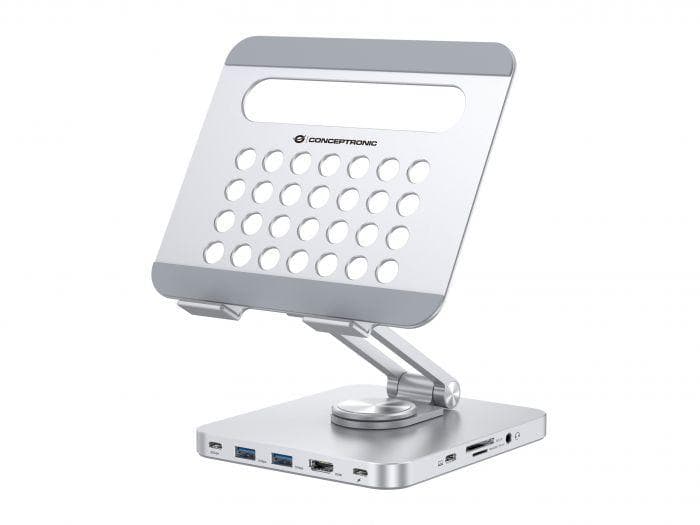 Docking station CONCEPTRONIC DONN26G, USB tip-C, 100W, Gri — miniatură