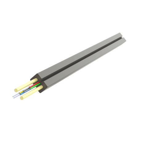 Cablu fibra optica 4 fibre flat drop SM, 100N, intarziere la flacara, protectie apa, LSZH, int/ext - SAMM, tambur de 1000m.