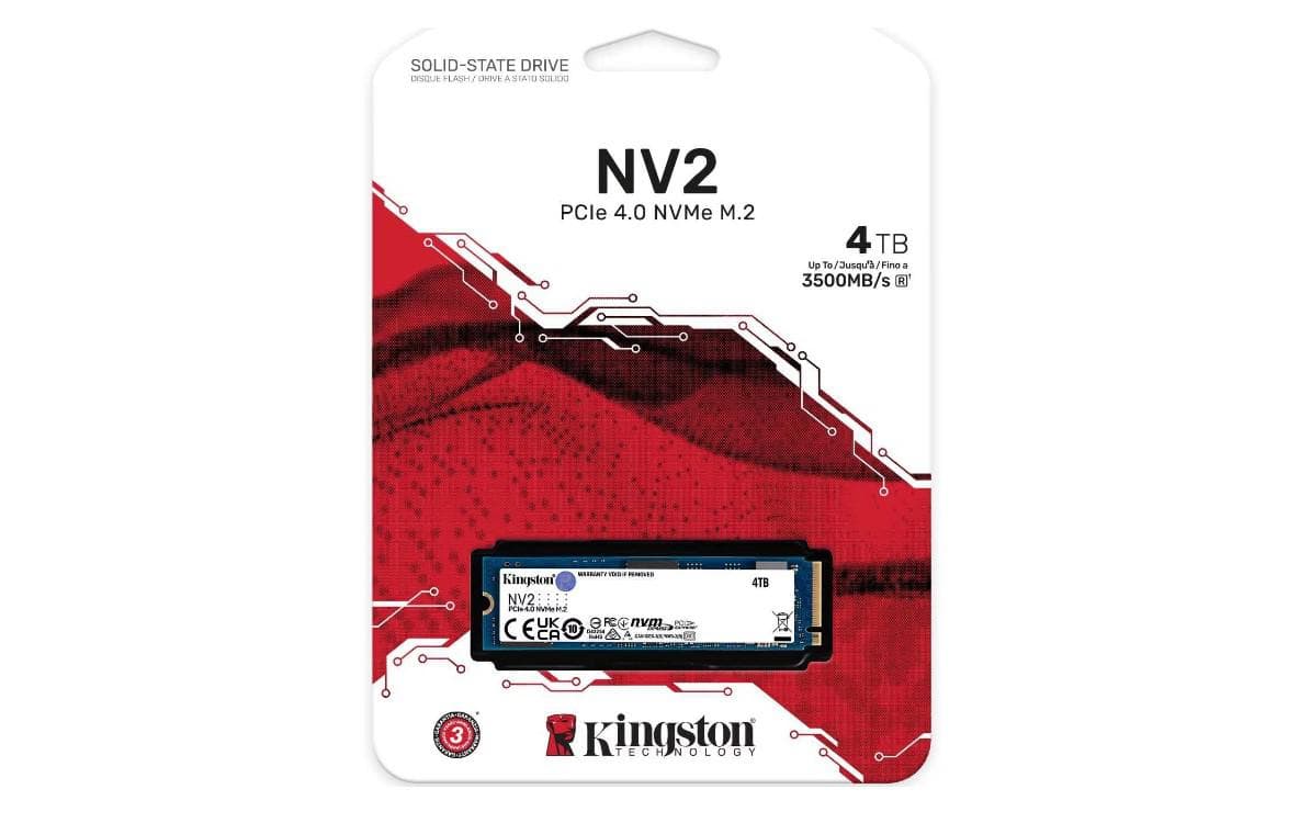 SSD intern Kingston NV2, 4 TB, PCI Express 3.0 x4, NVMe, M.2 — miniatură